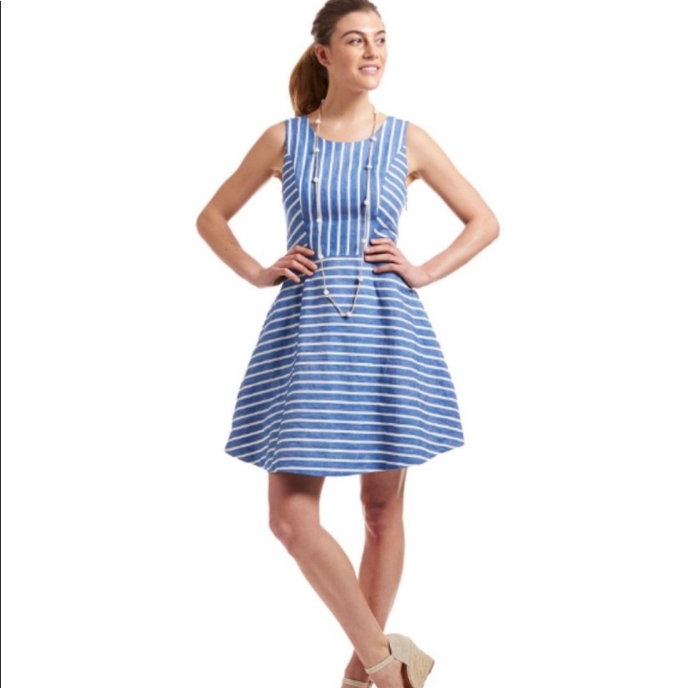 Vineyard Vines Cotton Linen Stripe Dress